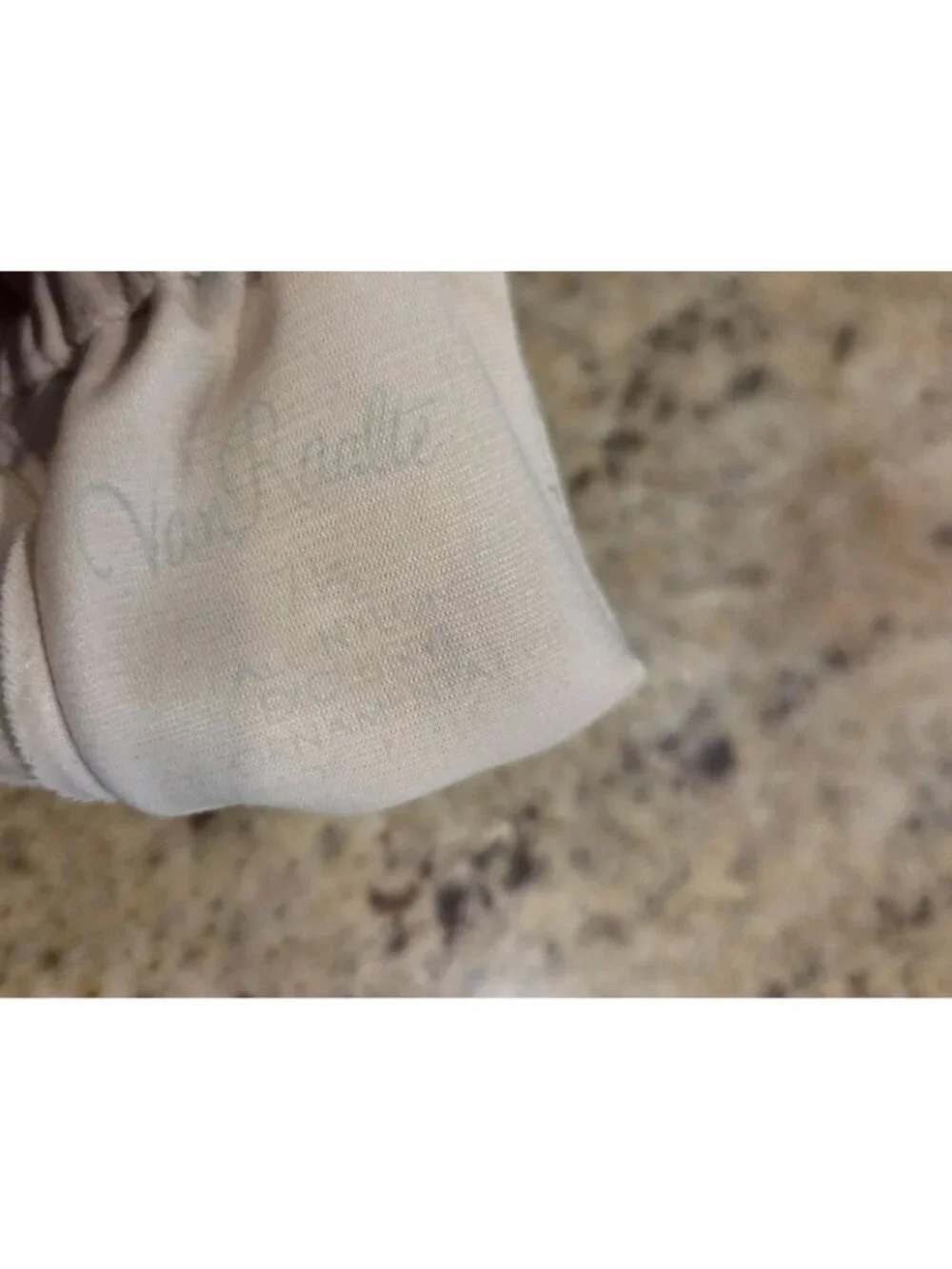 Vintage Womens Size M/L 7.5 Beige Nylon Formal Short Gloves